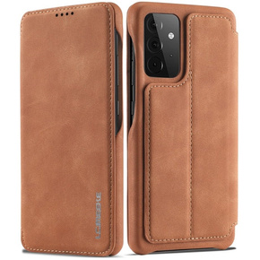 Etui z klapką do Samsung Galaxy A52 5G / 4G, LC.IMEEKE, brązowe