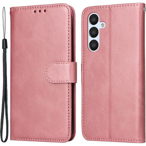 Etui z klapką do Samsung Galaxy A54 5G, Leather Wallet, różowe rose gold