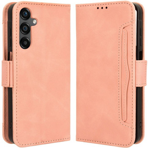 Etui z klapką do Samsung Galaxy M35, Card Slot, różowe