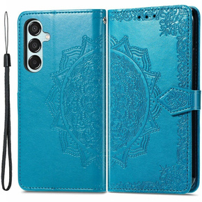 Etui z klapką do Samsung Galaxy M35, Mandala, niebieskie