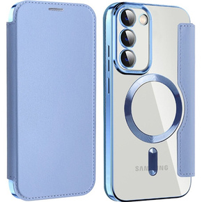 Etui z klapką do Samsung Galaxy S23, Wallet, MagSafe, niebieskie