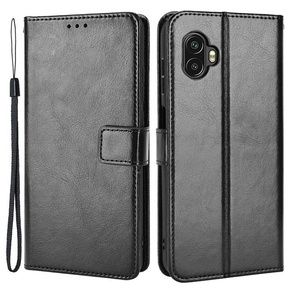 Etui z klapką do Samsung Galaxy Xcover 6 Pro 5G, Crazy Horse Wallet, czarne