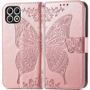 Etui z klapką do T Phone 2 5G, Butterfly, różowe rose gold