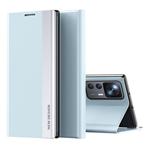 Etui z klapką do Xiaomi 12T / 12T Pro, Side Magnetic, niebieskie
