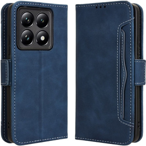 Etui z klapką do Xiaomi 14T, Card Slot, granatowe