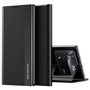 Etui z klapką do Xiaomi Poco M4 Pro 4G, Side Magnetic, czarne
