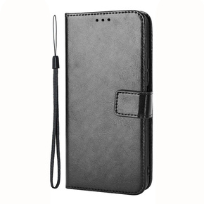 Etui z klapką do Xiaomi Poco X6 5G, Crazy Horse Wallet, czarne