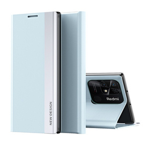 Etui z klapką do Xiaomi Redmi 10C, Side Magnetic, jasnoniebieskie
