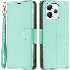 Etui z klapką do Xiaomi Redmi 12 4G, Wallet Litchi Magnet, zielone