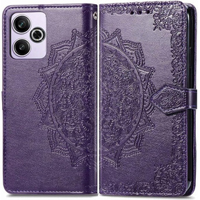 Etui z klapką do Xiaomi Redmi 13, Mandala, fioletowe