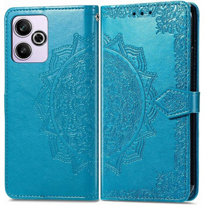 Etui z klapką do Xiaomi Redmi 13, Mandala, niebieskie