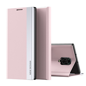 Etui z klapką do Xiaomi Redmi Note 9S/9 Pro/9 Pro Max, Side Magnetic, różowe rose gold