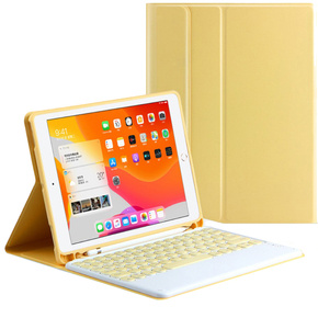 Etui z klawiaturą do iPad 10.2 2019 / 2020 / 2021, żółte