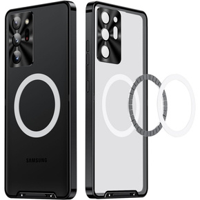 Etui z ochroną aparatu do Samsung Galaxy Note 20 Ultra, CamShield MagSafe, przezroczyste / czarne