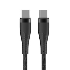 MaxLife Kabel USB Type-C do Type-C 60W 100cm Q26, czarny