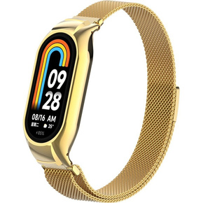 Pasek Bransoleta Milanese do Xiaomi Smart Mi Band 8 / Xiaomi Smart Mi Band 9, Złoty