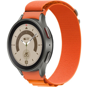 Pasek Nylonowy do Samsung Galaxy Watch 4/5/6 40/42/43/44/45/46/47mm, Pomarańczowy
