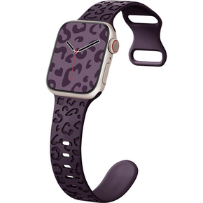 Pasek Silikonowy do Apple Watch 1/2/3/4/5/6/7/8/9/SE/ULTRA/ULTRA 2 42/44/45/49MM, Leopard, Fioletowy