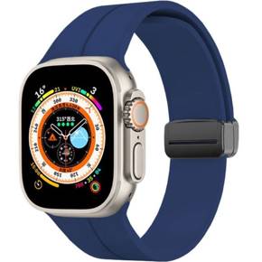 Pasek Silikonowy do Apple Watch 1/2/3/4/5/6/7/8/9/SE/Ultra/Ultra 2 42/44/45/49mm, Granatowy