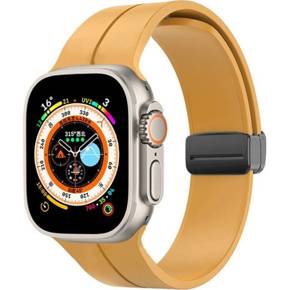 Pasek Silikonowy do Apple Watch 1/2/3/4/5/6/7/8/9/SE/Ultra/Ultra 2 42/44/45/49mm, Żółty