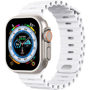 Pasek Silikonowy do Apple Watch 1/2/3/4/5/6/7/8/SE/ULTRA 42/44/45/49MM, Biały