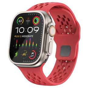 Pasek Silikonowy do Apple Watch 1/2/3/4/5/6/7/8/SE/ULTRA 42/44/45/49MM, Czerwony