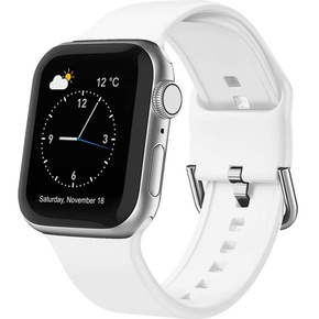 Pasek Silikonowy do Apple Watch 1/2/3/4/5/6/7/8/SE/ULTRA 42/44/45/49mm, Biały