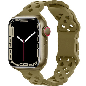 Pasek Silikonowy do Apple Watch 1/2/3/4/5/6/7/8/SE/ULTRA 42/44/45/49mm, Olive