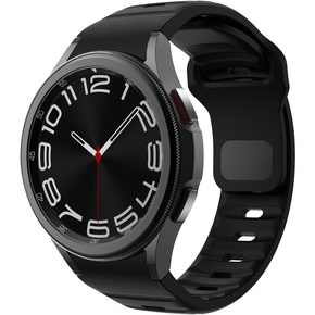Pasek Silikonowy do Samsung Galaxy Watch 4/5/6, Czarny