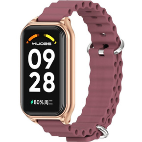 Pasek Silikonowy do Xiaomi Redmi Smart Band 2 / Xiaomi Smart Mi Band 8 Active, Bordowy