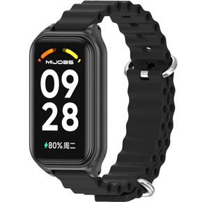 Pasek Silikonowy do Xiaomi Redmi Smart Band 2 / Xiaomi Smart Mi Band 8 Active, Czarny