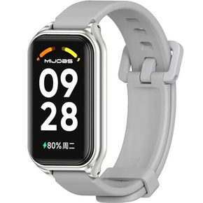 Pasek Silikonowy do Xiaomi Redmi Smart Band 2 / Xiaomi Smart Mi Band 8 Active, Szary