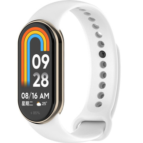 Pasek Silikonowy do Xiaomi Smart Mi Band 8 / Xiaomi Smart Mi Band 9, Biały