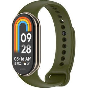 Pasek Silikonowy do Xiaomi Smart Mi Band 8 / Xiaomi Smart Mi Band 9, Ciemnozielony