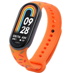 Pasek Silikonowy do Xiaomi Smart Mi Band 8 / Xiaomi Smart Mi Band 9, Pomarańczowy