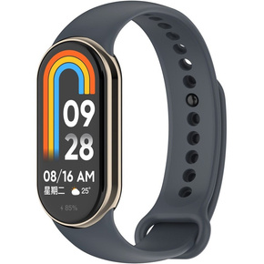 Pasek Silikonowy do Xiaomi Smart Mi Band 8 / Xiaomi Smart Mi Band 9, Szary