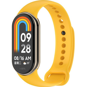 Pasek Silikonowy do Xiaomi Smart Mi Band 8 / Xiaomi Smart Mi Band 9, Żółty