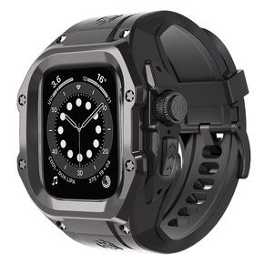 Pasek z Etui SHELLBOX do Apple Watch Ultra/Ultra 2 49mm, Czarne