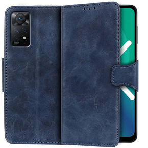 Skórzane Etui Wallet do Xiaomi Redmi Note 11 Pro, Blue