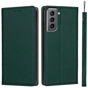 Skórzane etui do Samsung Galaxy S22 Plus, ERBORD Grain Leather, zielone