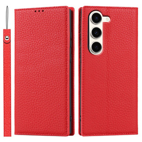 Skórzane etui do Samsung Galaxy S23 Plus, ERBORD Grain Leather, czerwony