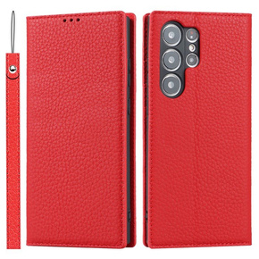 Skórzane etui do Samsung Galaxy S23 Ultra, ERBORD Grain Leather, czerwony