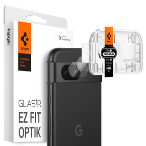 Spigen OPTIK.TR ”EZ FIT” Szkło Hartowane na Aparat do Google Pixel 8A, Czarne, 2 sztuki