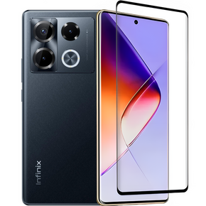 Szkło Hartowane 3D do Infinix Note 40 Pro Plus, czarna ramka