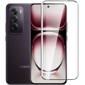 Szkło Hartowane 3D do Oppo Reno 12, czarna ramka