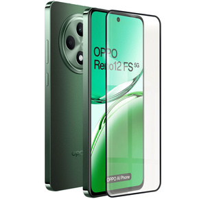 Szkło Hartowane 3D do Oppo Reno 12FS / 12F, czarna ramka