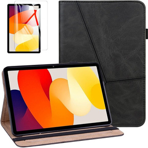 Zestaw Etui + Szkło Hartowane do Xiaomi Redmi Pad SE 11", Klasyczne, Z klapką, Czarne