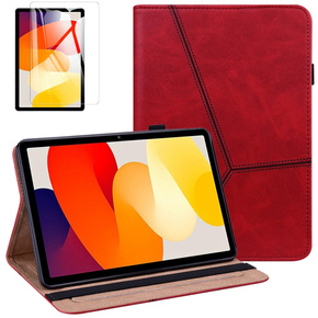 Zestaw Etui + Szkło Hartowane do Xiaomi Redmi Pad SE 11", Klasyczne, Z klapką, czerwone