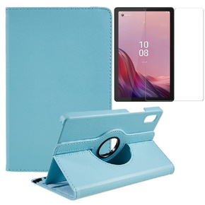 Zestaw Etui + Szkło hartowane do Lenovo Tab M9, Obrotowe 360, niebieskie