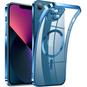 Zestaw Etui do iPhone 13, MagSafe Hybrid, niebieskie + Szkło